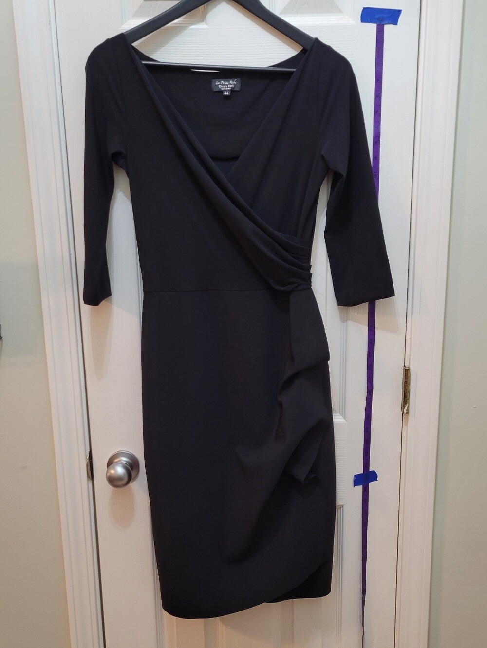 Chiara Boni Black Draped Sheath Dress